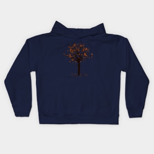 Autumn Chirping Birds Tree Kids Hoodie